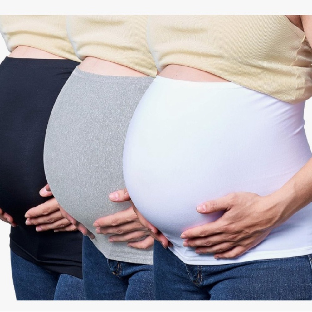 Maddie Moo 3 Pack Maternity Belly Band Shirt Extender - Size L